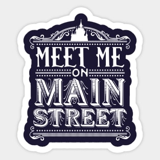 Meet Me On Main Street (WDW White) Sticker